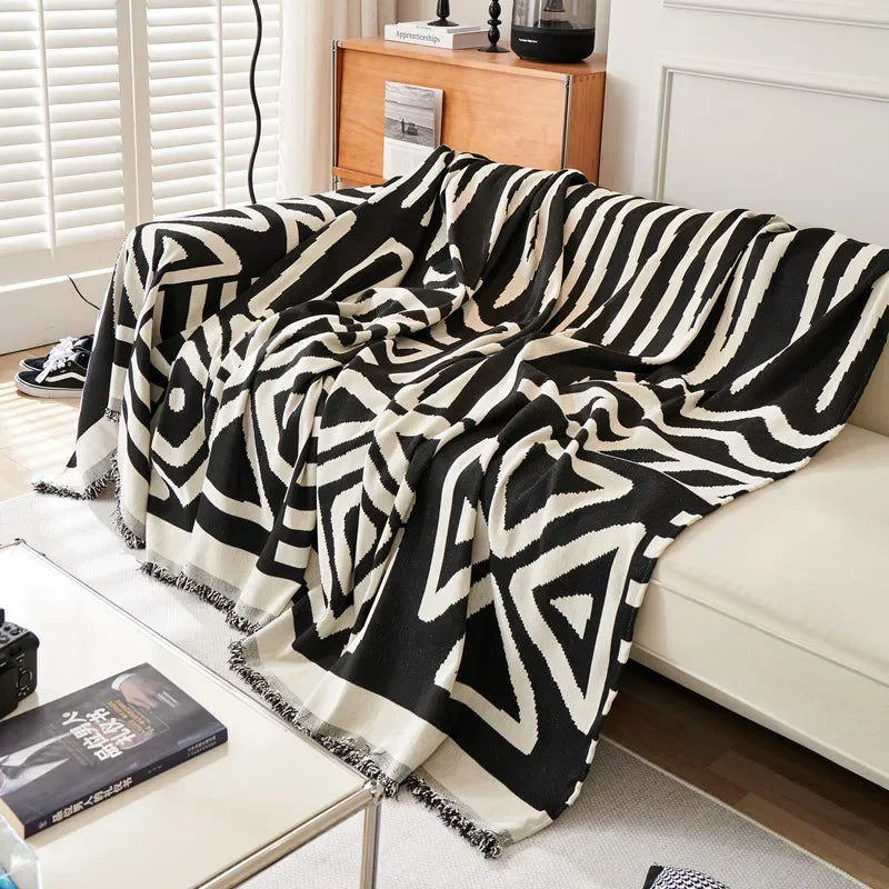 Manta para Sofá em Chenille Estilo Boho Confort - Toque de Conforto e Estilo para Seu Ambiente
