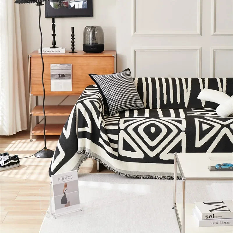 Manta para Sofá em Chenille Estilo Boho Confort - Toque de Conforto e Estilo para Seu Ambiente