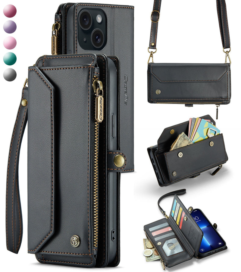 Carteira de Couro com Carregamento Sem Fio e Bloqueio RFID para iPhone SmartWallet - Elegância e tecnologia no seu dia a dia