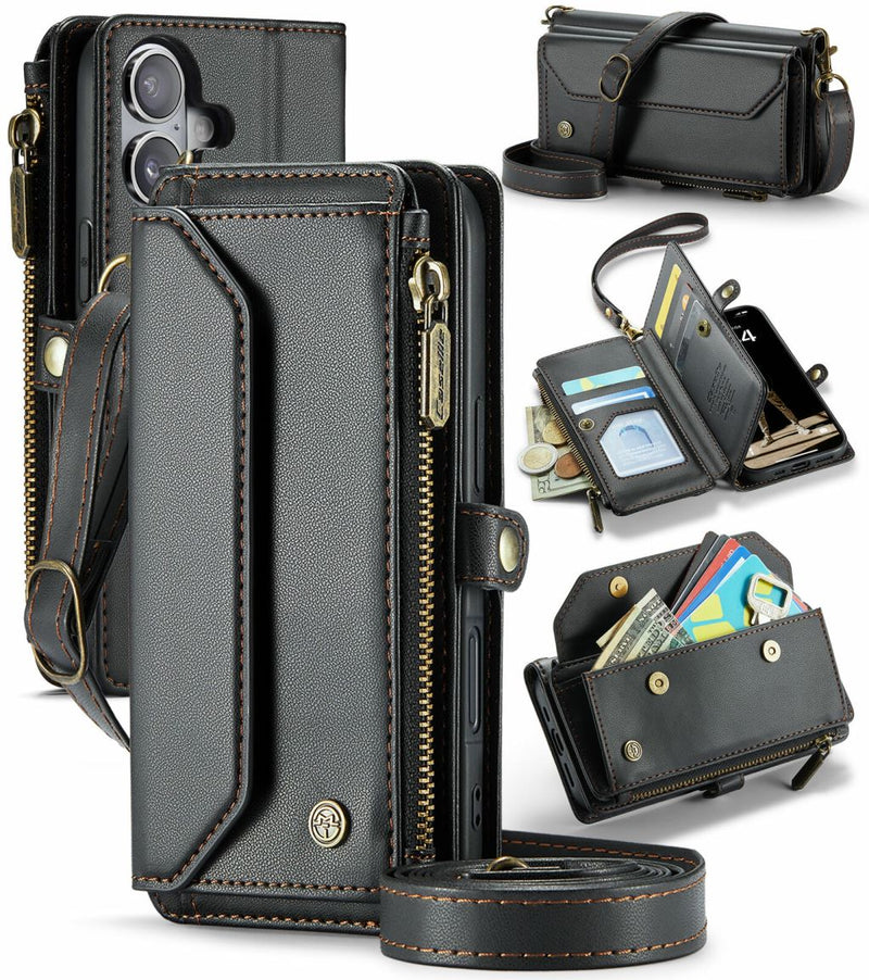 Carteira de Couro com Carregamento Sem Fio e Bloqueio RFID para iPhone SmartWallet - Elegância e tecnologia no seu dia a dia