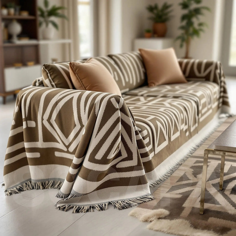 Manta para Sofá em Chenille Estilo Boho Confort - Toque de Conforto e Estilo para Seu Ambiente