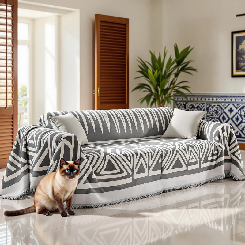 Manta para Sofá em Chenille Estilo Boho Confort - Toque de Conforto e Estilo para Seu Ambiente