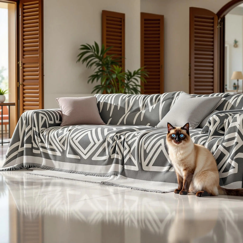 Manta para Sofá em Chenille Estilo Boho Confort - Toque de Conforto e Estilo para Seu Ambiente