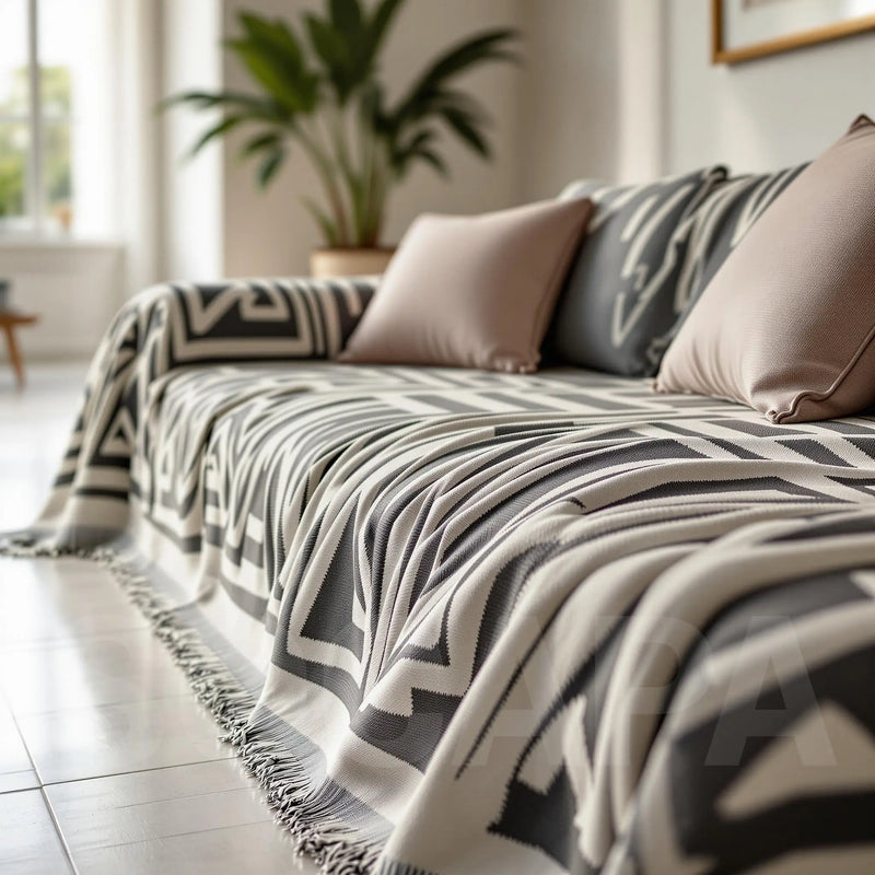 Manta para Sofá em Chenille Estilo Boho Confort - Toque de Conforto e Estilo para Seu Ambiente