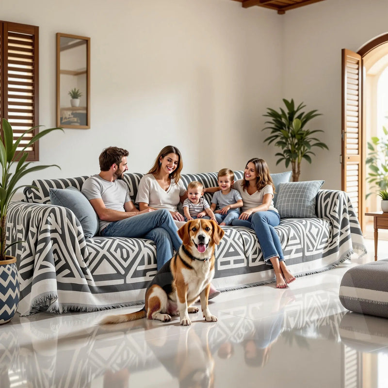 Manta para Sofá em Chenille Estilo Boho Confort - Toque de Conforto e Estilo para Seu Ambiente