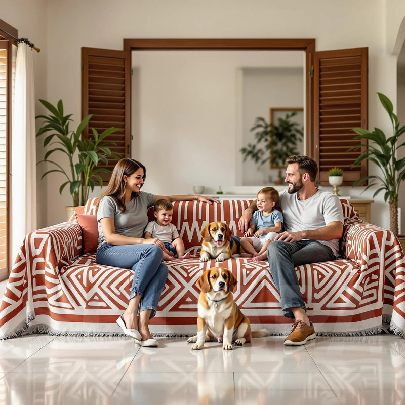 Manta para Sofá em Chenille Estilo Boho Confort - Toque de Conforto e Estilo para Seu Ambiente
