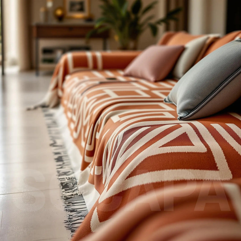Manta para Sofá em Chenille Estilo Boho Confort - Toque de Conforto e Estilo para Seu Ambiente