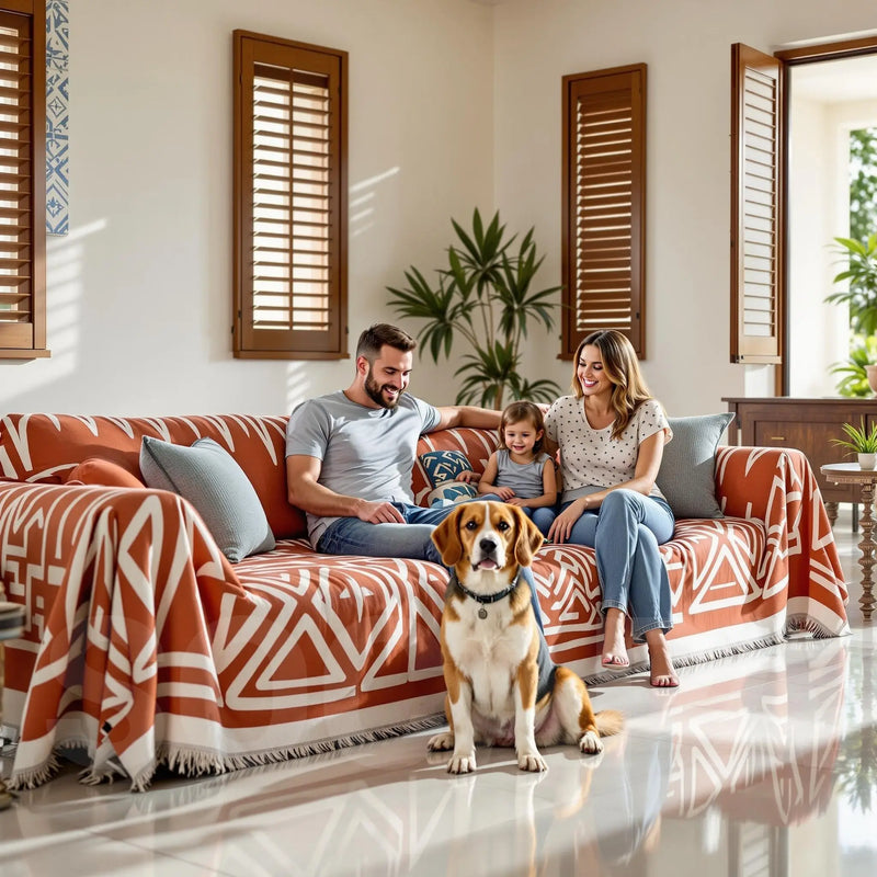Manta para Sofá em Chenille Estilo Boho Confort - Toque de Conforto e Estilo para Seu Ambiente