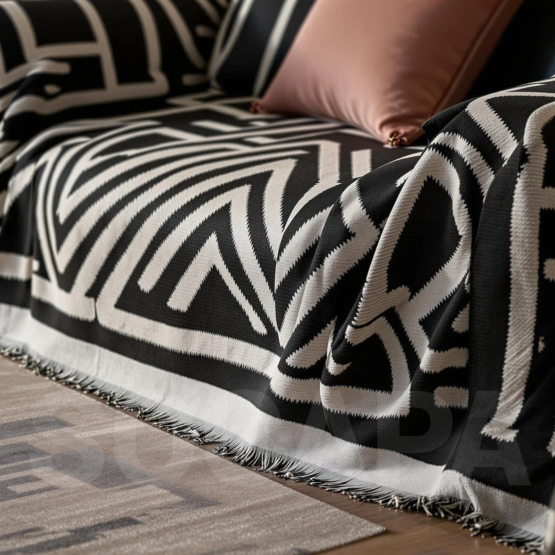 Manta para Sofá em Chenille Estilo Boho Confort - Toque de Conforto e Estilo para Seu Ambiente