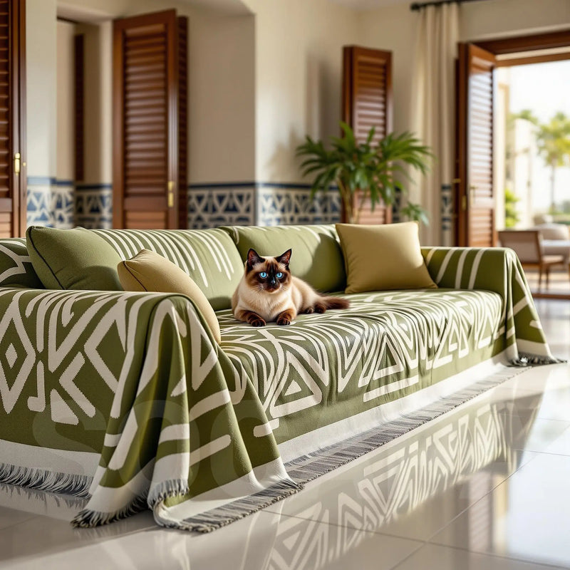 Manta para Sofá em Chenille Estilo Boho Confort - Toque de Conforto e Estilo para Seu Ambiente