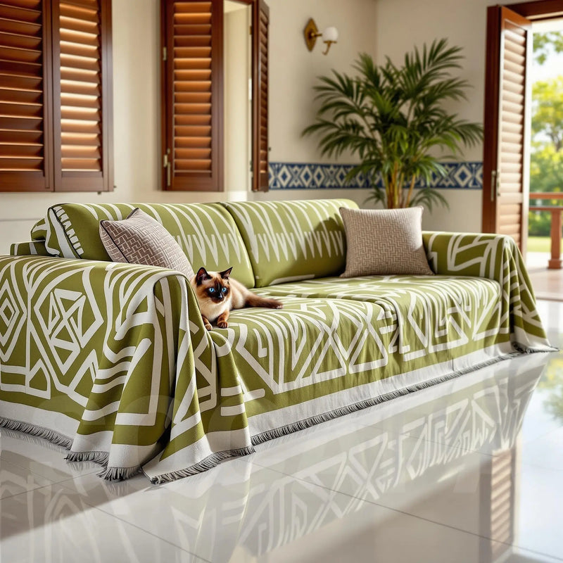 Manta para Sofá em Chenille Estilo Boho Confort - Toque de Conforto e Estilo para Seu Ambiente