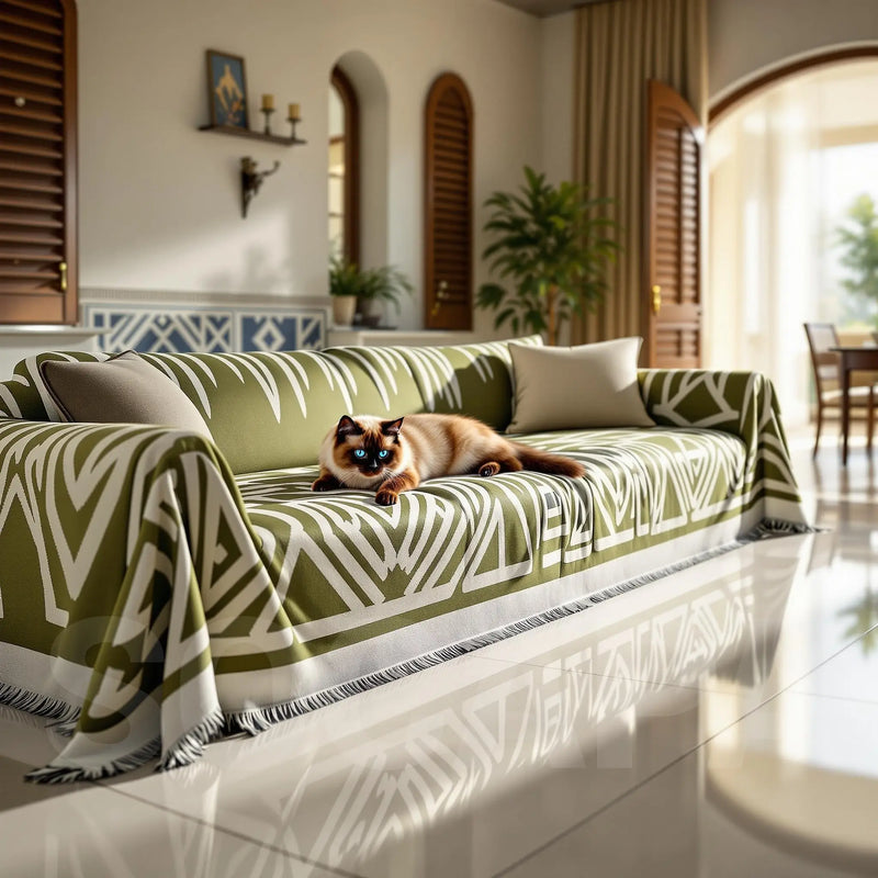 Manta para Sofá em Chenille Estilo Boho Confort - Toque de Conforto e Estilo para Seu Ambiente