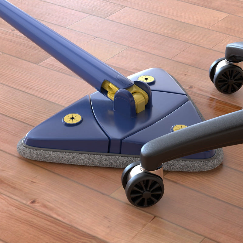 Esfregão Triangular Giratório 360º PowerSpin - Limpeza ágil e eficaz em todos os ângulos.