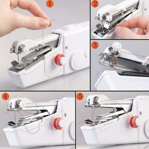 Mini Máquina de Costura Portátil Sem Fio SeamGo + Brinde Estojo Kit Costura