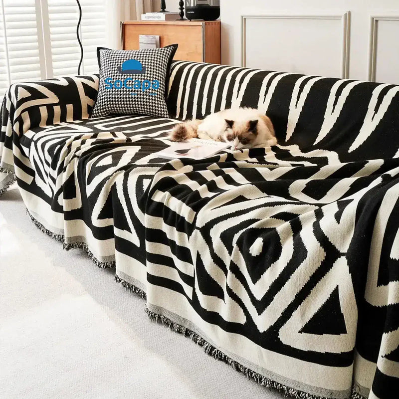 Manta para Sofá em Chenille Estilo Boho Confort - Toque de Conforto e Estilo para Seu Ambiente