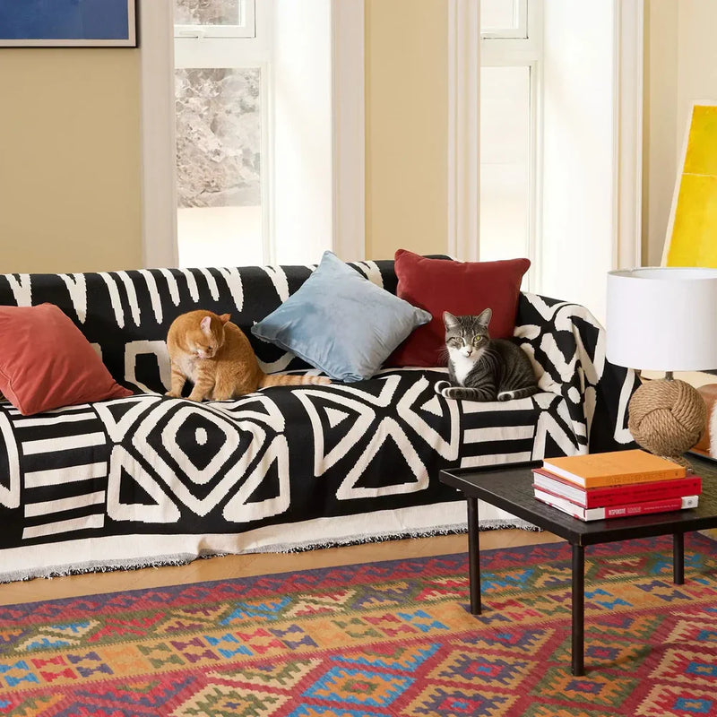 Manta para Sofá em Chenille Estilo Boho Confort - Toque de Conforto e Estilo para Seu Ambiente