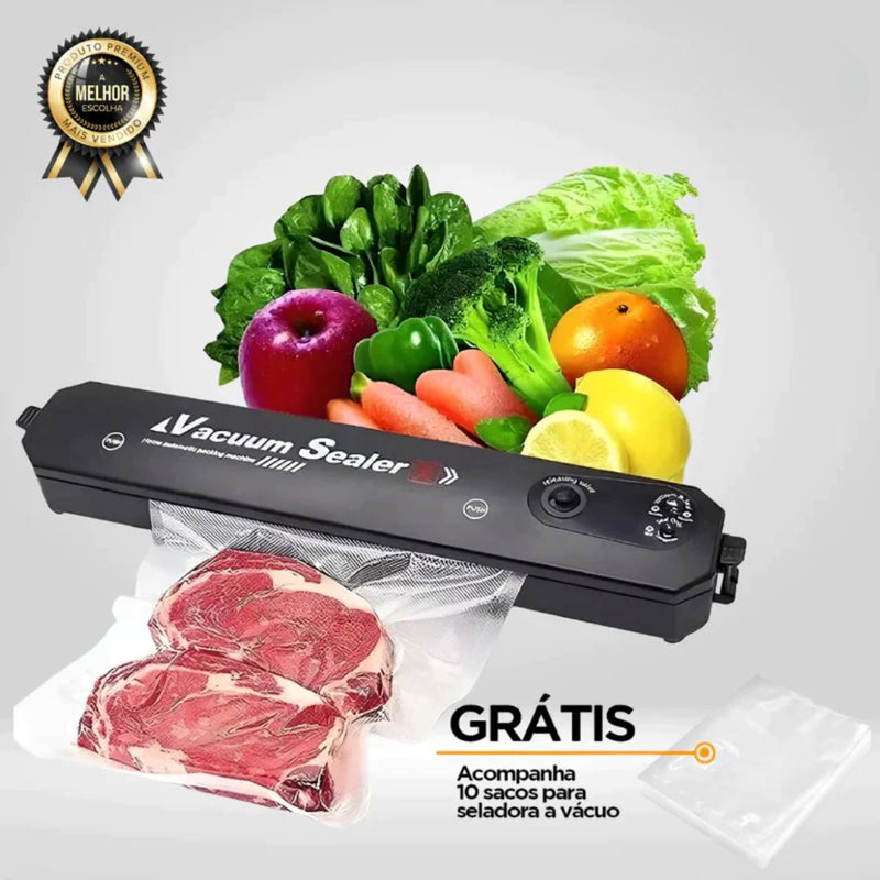 Seladora a Vácuo Automática UltraSeal – Selo Hermético Perfeito + 50 ENVELOPES GRÁTIS